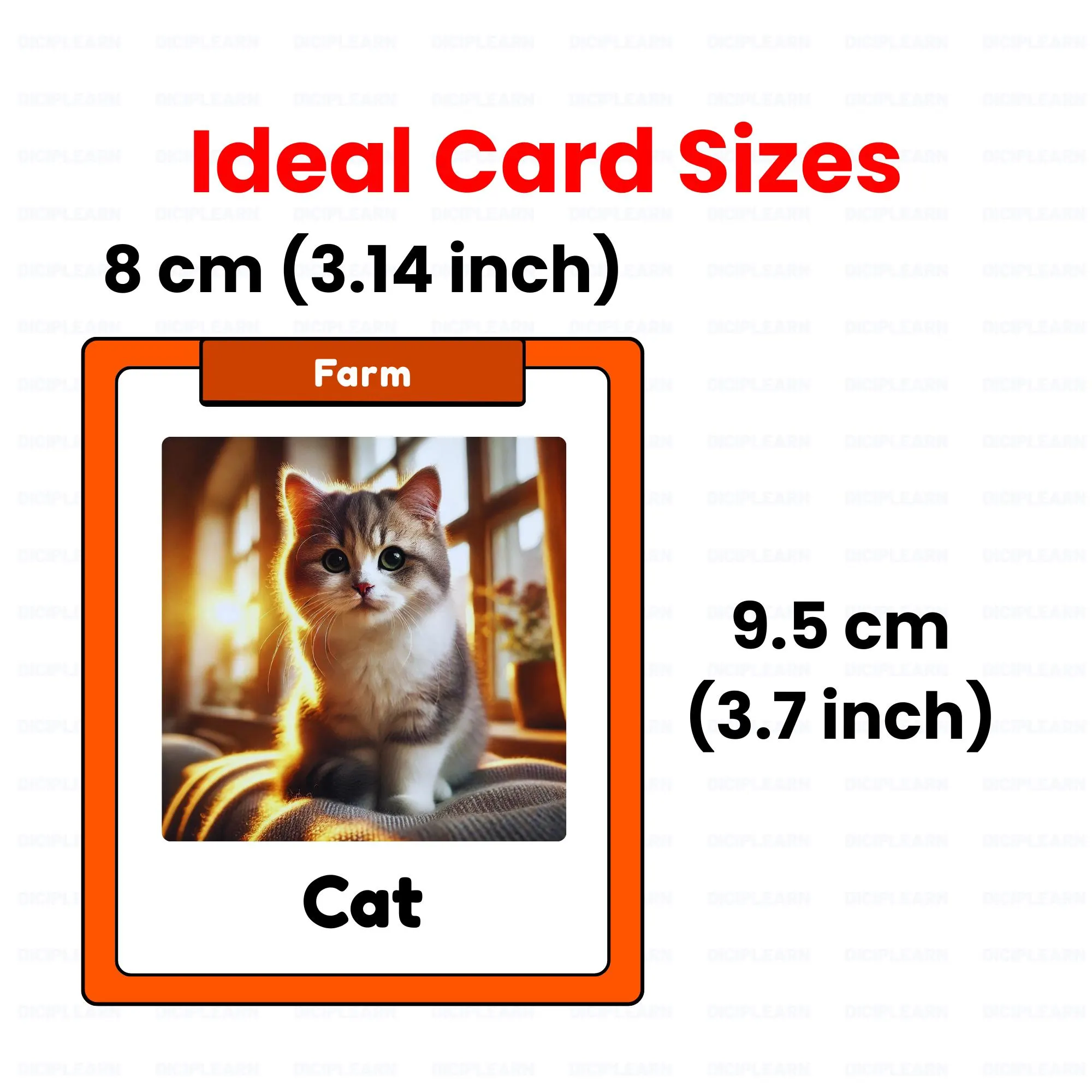 Double-Sided 48 Animal Flashcards - Learning Cards for Kids Printable - ESL Classroom English Vocabulary - Montessori - Image 3