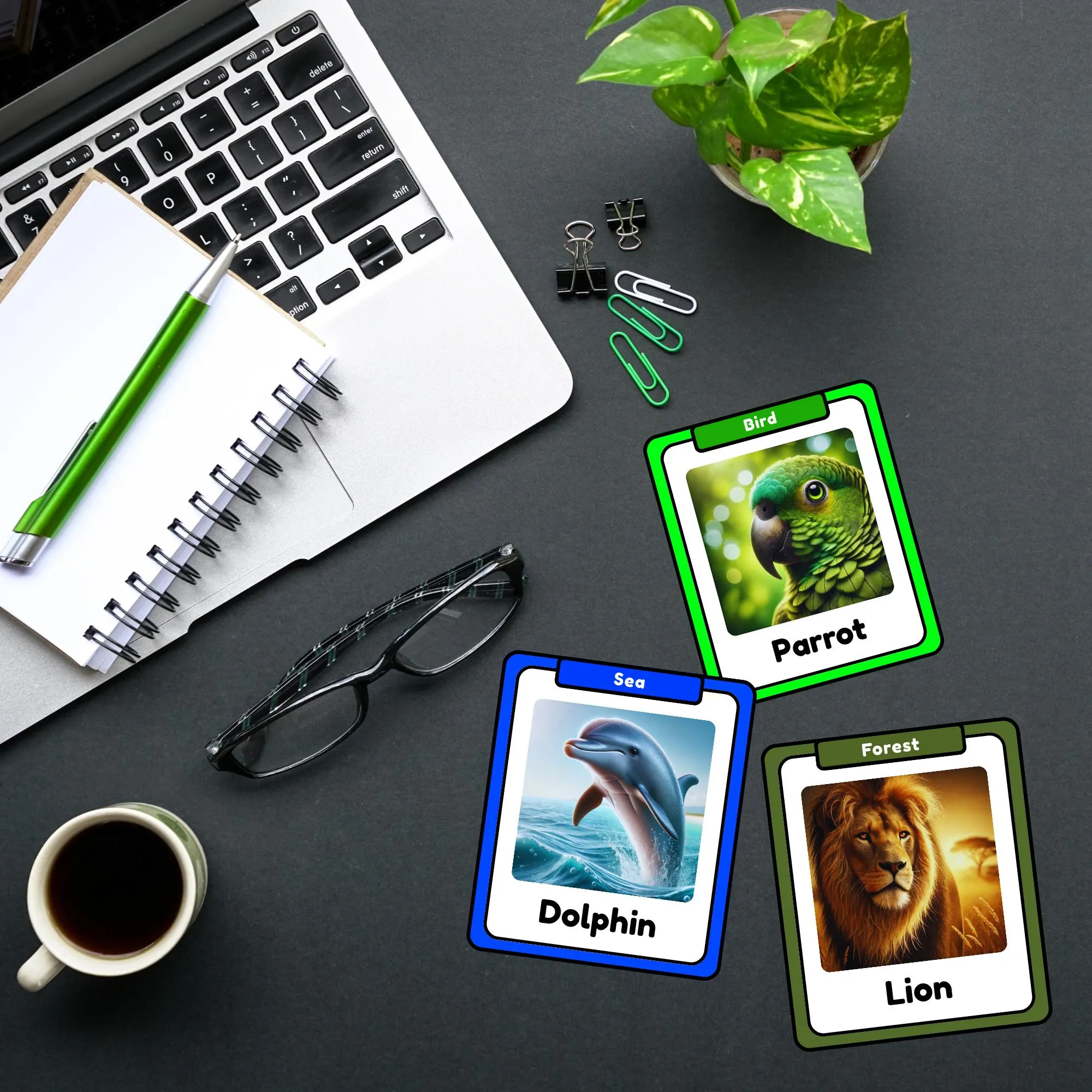 Double-Sided 48 Animal Flashcards - Learning Cards for Kids Printable - ESL Classroom English Vocabulary - Montessori - Image 5