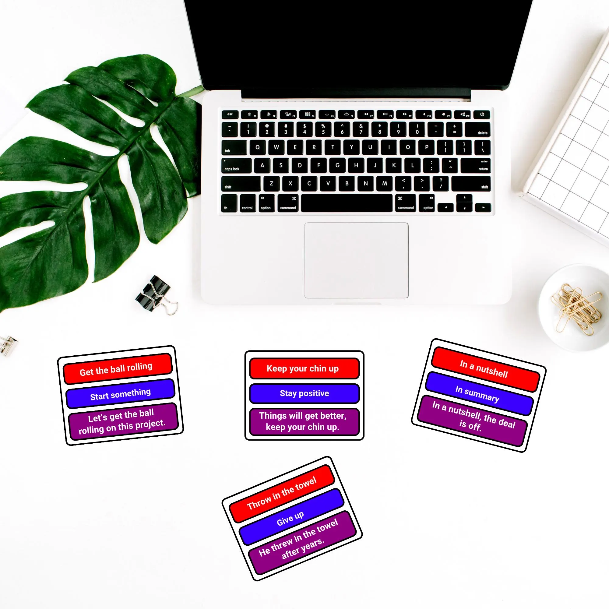 50 English Idioms Flashcards: ESL Vocabulary Learning (Printable PDF) - Image 4